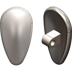 NOSE PADS: 11.7MM TITANIUM, SCREW-ON, 3 PR.