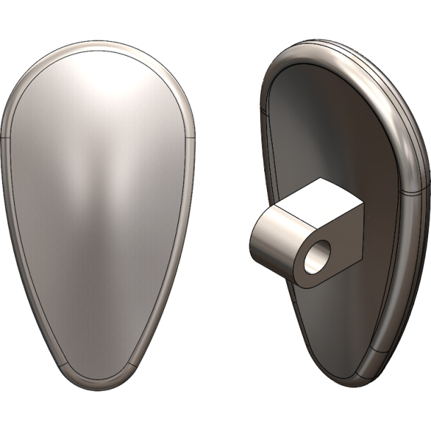 NOSE PADS: 11.7MM TITANIUM, SCREW-ON, 3 PR.