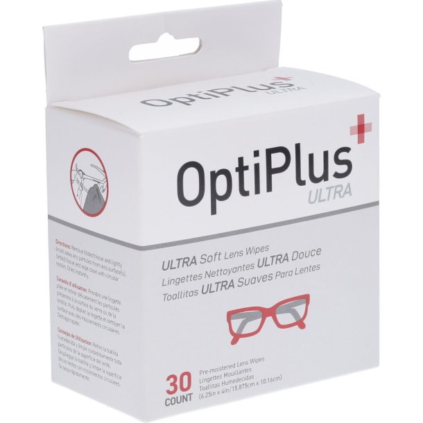 OPTIPLUS LENS WIPE SQ ULTRA SOFT BOX 30