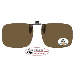 Clip On Sunglasses - Brown (str 60-14)