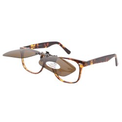 Clip On Sunglasses - Brown (str 60-14)