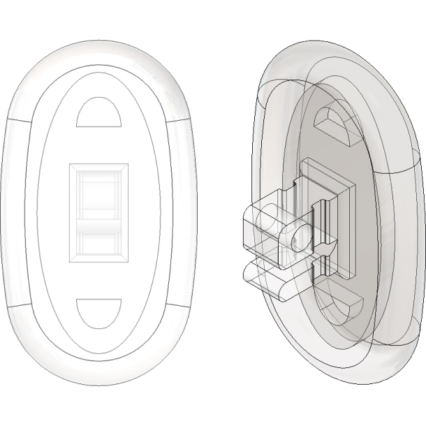 PAD: LOGIC, VINYL, 15MM, OVAL, 6PR
