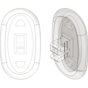 PAD: LOGIC, VINYL, 17MM, OVAL 55 PR