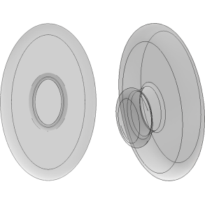 PAD: SLIDE-ON, SI, 12MM OVAL, 25 PR.