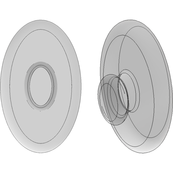 PAD: SLIDE-ON, VI, 12MM OVAL, 25 PR.