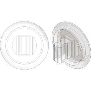 PAD:BUTTON,11MM,PO,CLR 50 PR