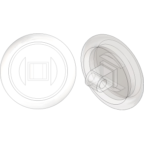 PAD:BUTTON,11MM,SO,CLR-5 PR