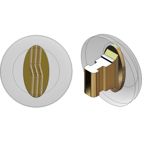 PAD:SI,BUTTON,9MM,PO, SFT,GLD-5PR
