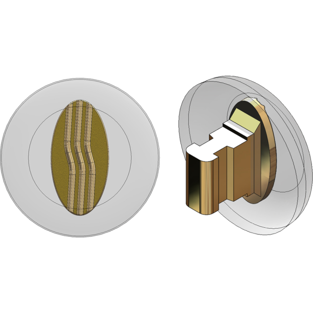 PAD:SI,BUTTON,9MM,PO, SFT,GLD-5PR