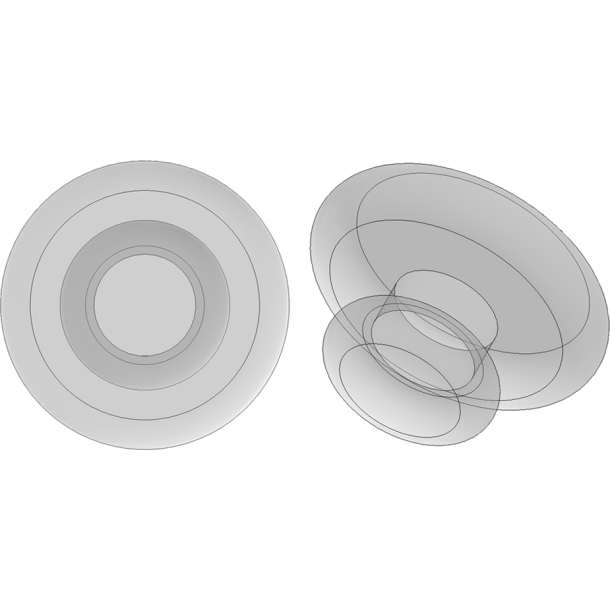 PAD:SI,SLIDE-ON,BUTTON, 9MM-5 PR