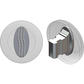PAD:VINYLON,BUTTON,11MM, PO,SIL-5PR