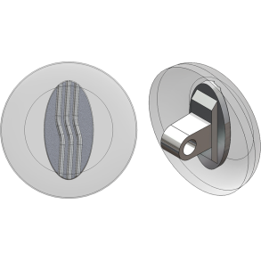 PAD:VINYLON,BUTTON,11MM, SO,SIL-5PR