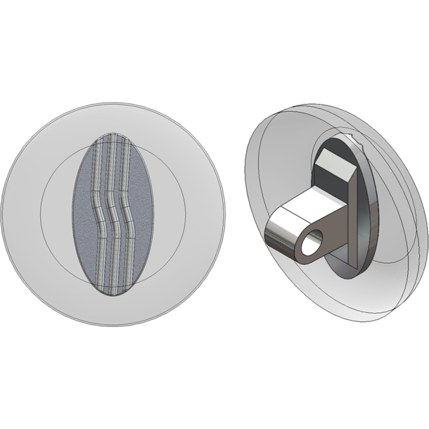 PAD:VINYLON,BUTTON,11MM, SO,SIL-5PR