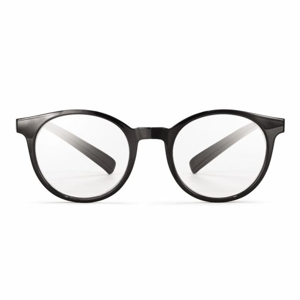 +2.50 AIRPORT Shiny Black grillamid BL Reading glasses +case