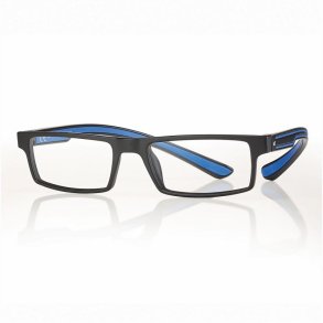 +2.00 matt black/blue man reading