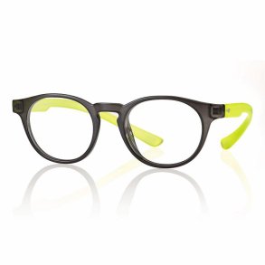 +3.50 Shiny grey/yellow  PC/TR90 reader unisex 48 20-155