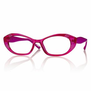 Cat-eye reading glasses PC/TR90 Fuchsia strass 50-16 145