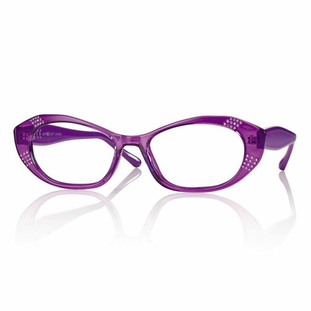 +1.50 SHINY VIOLET READING w STRASS PC/TR90 50 16-145