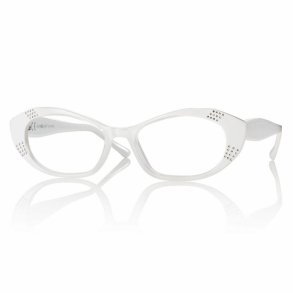 +3.00 SHINY CRYSTAL/WHITE READING w STRASS PC/TR90 50 16-145