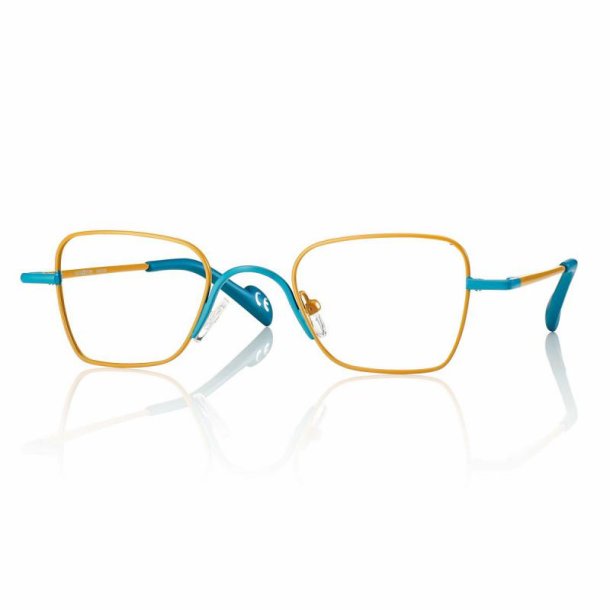 +1.00 YELLOW/TURQUOIS WOMAN METAL READ 45 23-140 wBLUE LIGHT