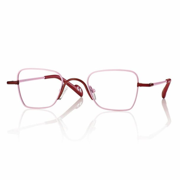 +2.00 PINK/BURGUNDY WOMAN METAL READ 45 23-140 w BLUE LIGHT
