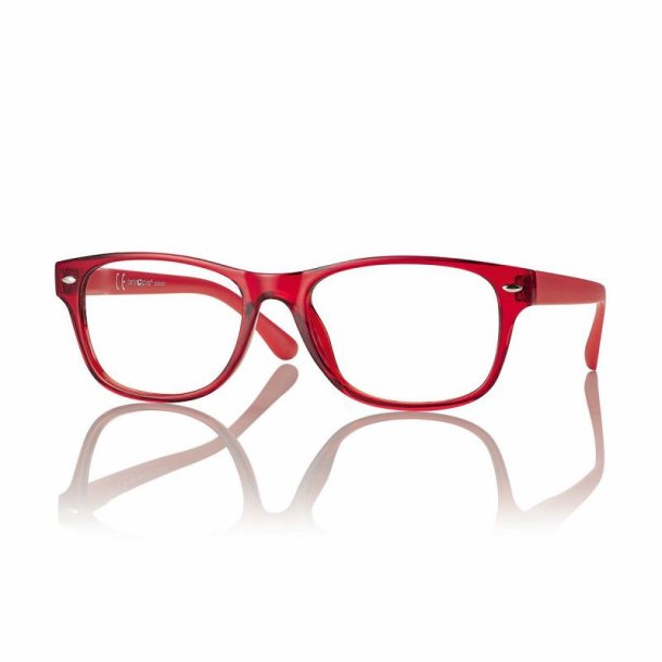 +1.00 SHINY RED 53-17-145 UNISEX PLASTIC READER