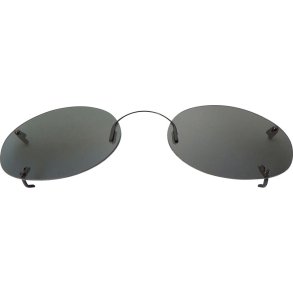 RIMLESS SUNCLIPS: LOW OVAL 50, GRAY