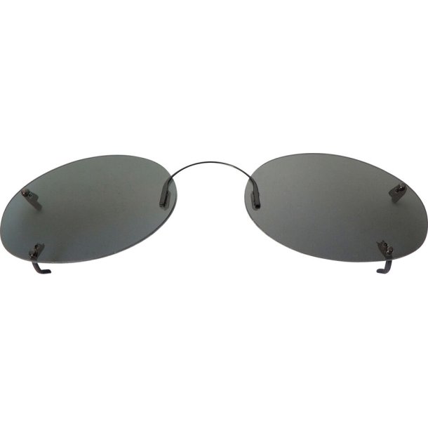 RIMLESS SUNCLIPS: LOW OVAL 50, GRAY