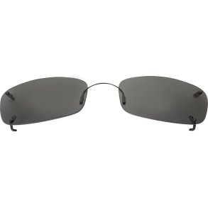 RIMLESS SUNCLIPS: LOW RECT. 46, GRAY