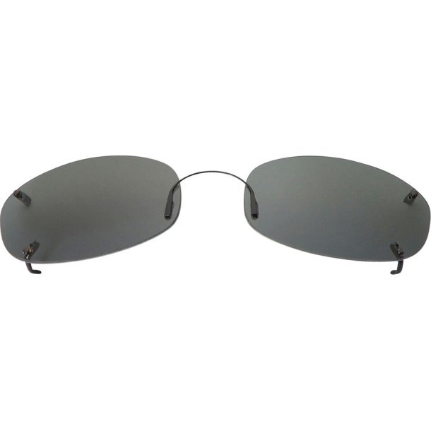 RIMLESS SUNCLIPS: OBLONG 50, GRAY