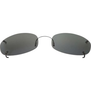 RIMLESS SUNCLIPS: OBLONG 52, GRAY