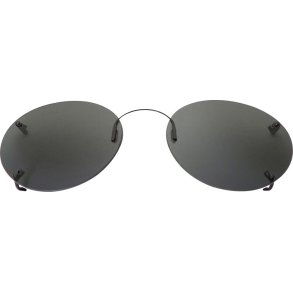 RIMLESS SUNCLIPS: OVAL 52, GRAY