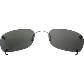 RIMLESS SUNCLIPS: RECTANGLE 56, GRAY