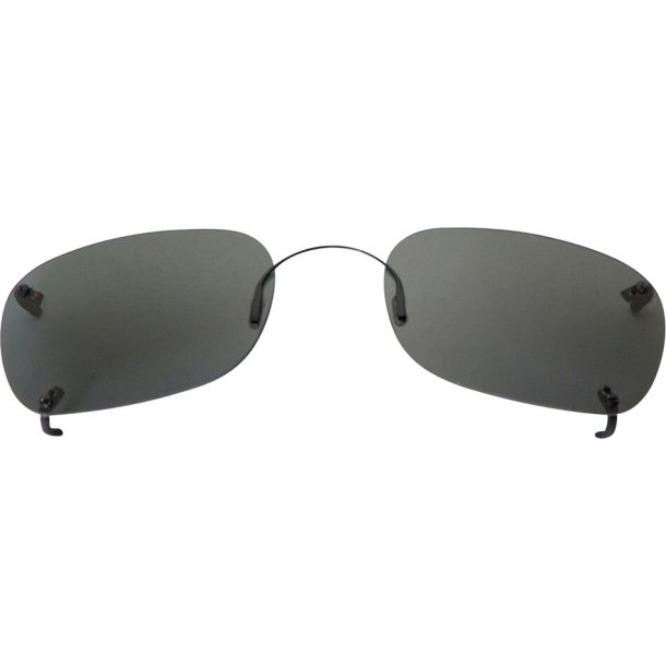 RIMLESS SUNCLIPS: RECTANGLE 56, GRAY