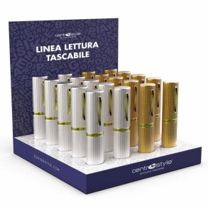 Kit of 20 metal pocket readingglasses with display