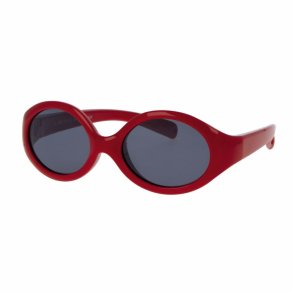 Shiny red 1y baby sunglasses Grey flash mirror lens