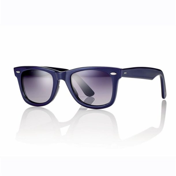 Shiny blue 50 22-145Acetate sungl unisex w/Greylens+Case