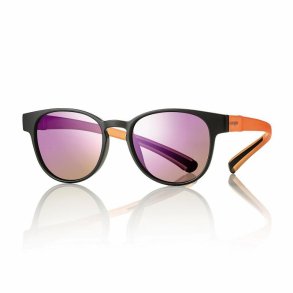 Black orange Junior Sungl. 4415-145 purple mirror lens+case