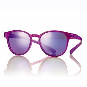 Matt Purple 51 19-155 Wrap-Around Sunglw/Smoke-flashvio lens