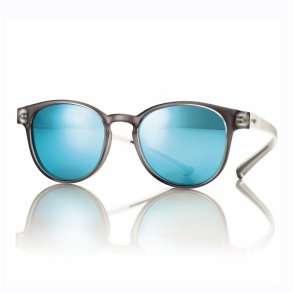Matt Crystal51 19-155Wrap-Around Sunglw/smoke flash blu lens