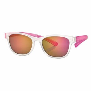 Matt crystal/pink jr.Sunglasses 49 16-145 red mirror lenses