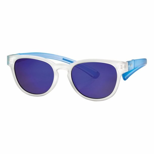 Crystal/light blueJr.Sunglasses 44 16-145 blue mirror lenses