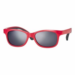 Shiny red/black Junior Sunglasses 48 16-135 grey lenses