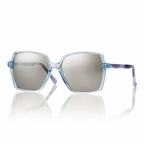 TR90 Hand-Made Acetate Sides Mod. S0278 55|Transparent Light Blue