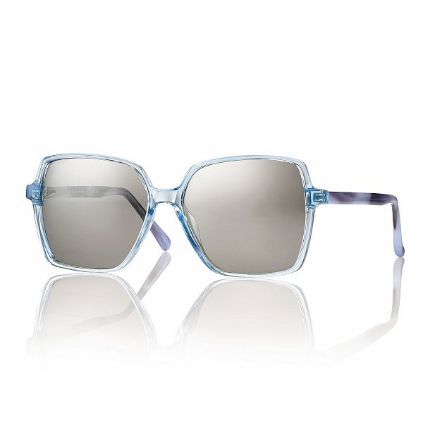 TR90 Hand-Made Acetate Sides Mod. S0278 55|Transparent Light Blue