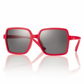 Shiny red Sunglasses for girls 4-8 years grey lens w.case