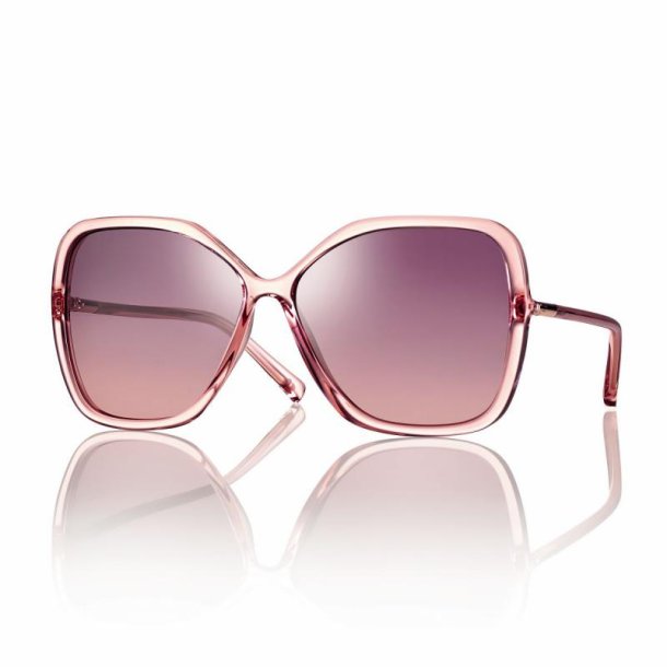 Shiny pink Woman Sungl. 60 13-145 gr. purple lens w. case
