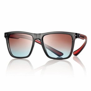 Sunglasses Shiny Grey/Red 54-17-155 brown/azure lens +case