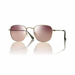 SHINY LT GOLD metal sungl.f.man 50 22-145 grad.brown lens+c.