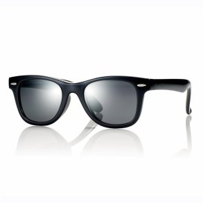 Shiny black 5-8 years sunglasses 42 19-130 smoke lenses